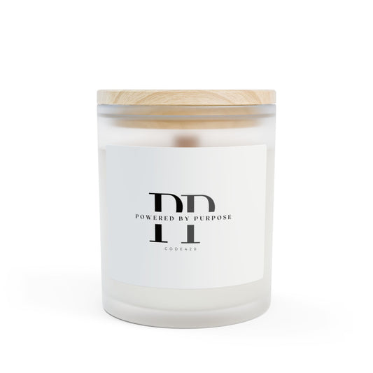 Elegant Frosted Glass Candle, 11oz